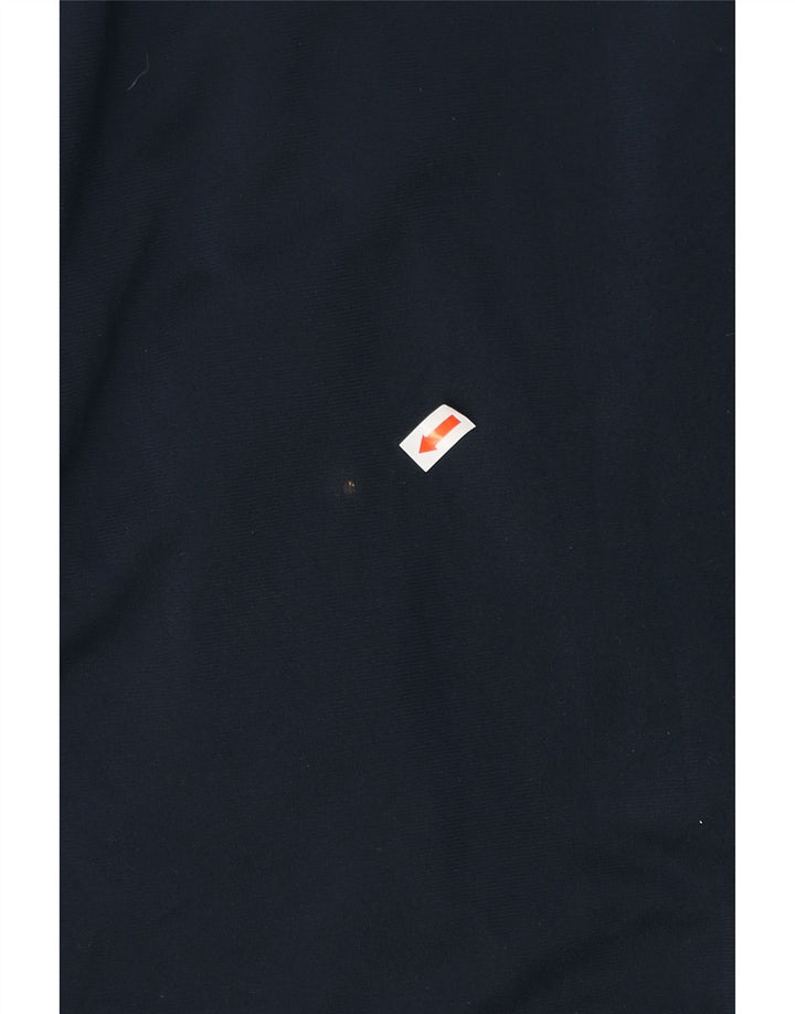 NIKE Herren-Trainingsanzug-Top-Jacke UK 44/46 XL Blaues Colourblock-Polyester