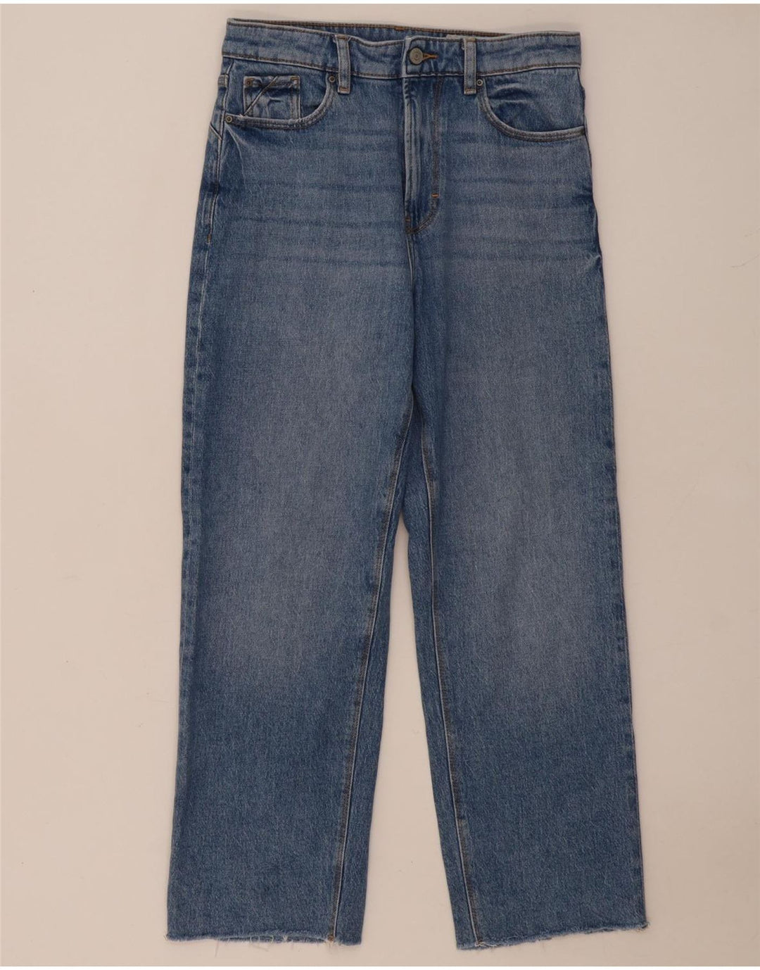 ESPRIT Damen Straight Jeans W26 L26 Blaue Baumwolle