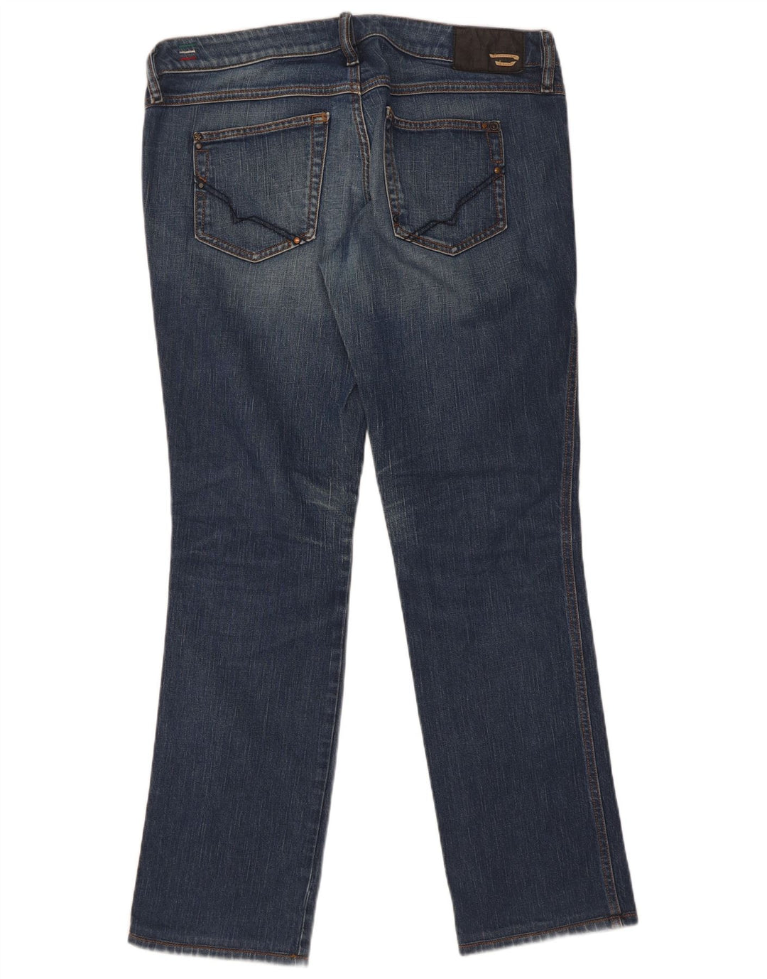 Diesel Damen Lhela Straight Jeans W32 L32 Blaue Baumwolle