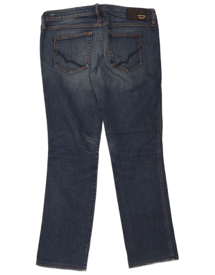 Diesel Damen Lhela Straight Jeans W32 L32 Blaue Baumwolle