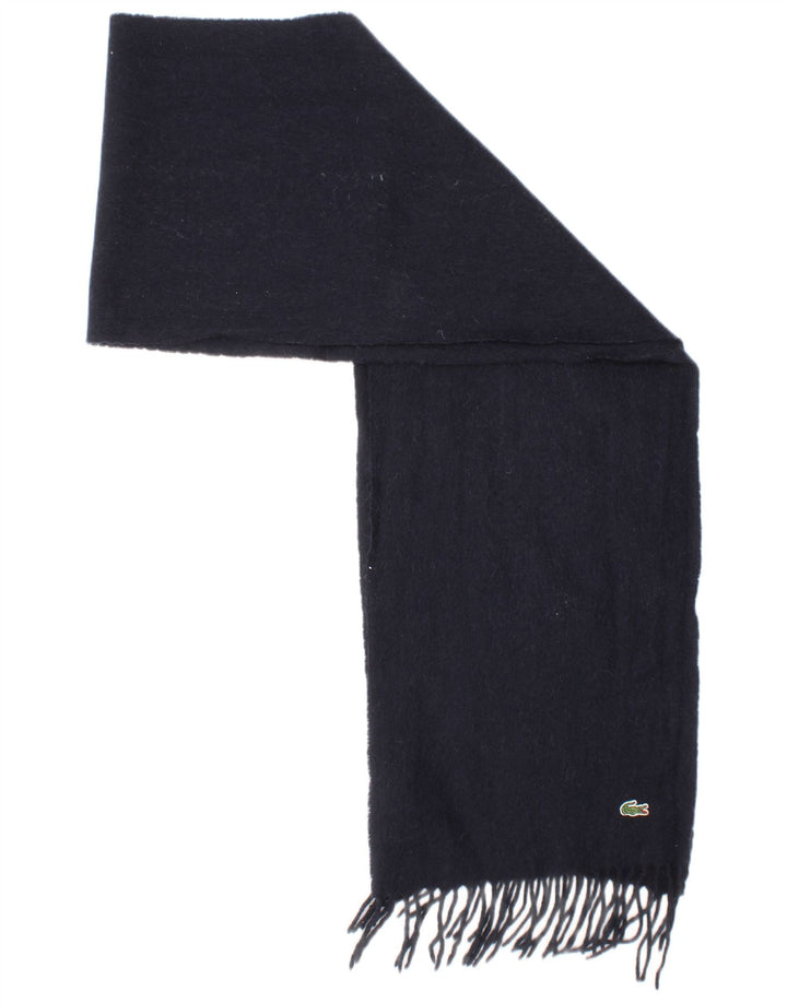 Lacoste Herren-Rechteckschal, Einheitsgröße, marineblaue Wolle, klassisch