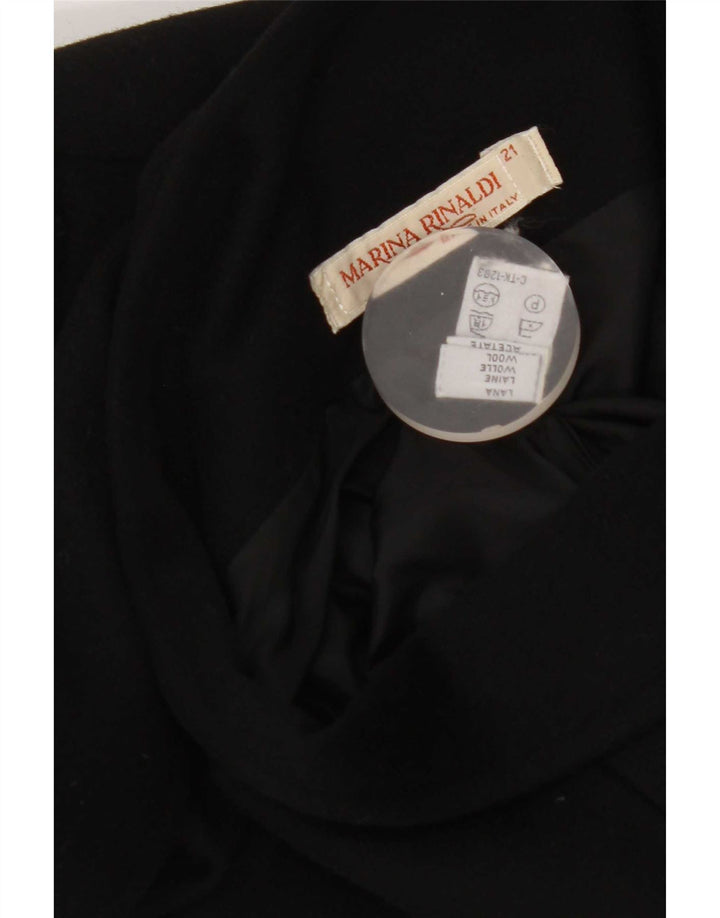 Marina Rinaldi Damen-Blazerjacke mit 2 Knöpfen, Größe 21, mittelschwarze Wolle