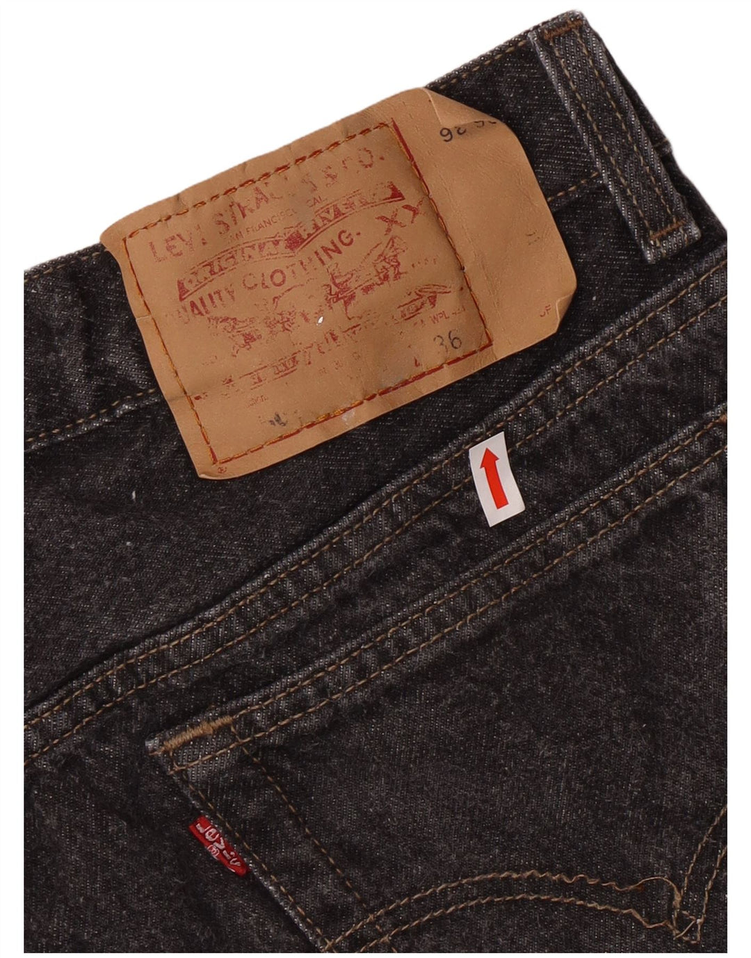 LEVI'S Herren Straight Jeans W36 L36 Graue Baumwolle