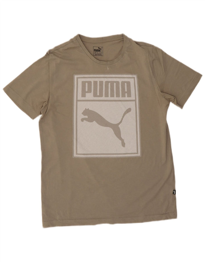 Puma Herren-T-Shirt mit Grafik, mittelbeige Baumwolle
