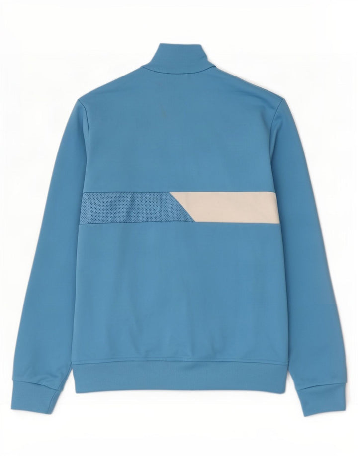 Adidas Jungen-Trainingsanzug-Top-Jacke, 13–14 Jahre, blaues Colourblock-Polyester