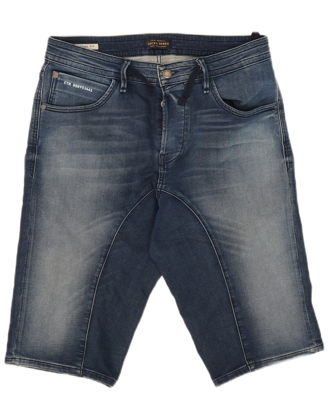 Jack & Jones Herren-Jeansshorts mit lockerer Passform, Größe M, W32, Blau, Baumwolle