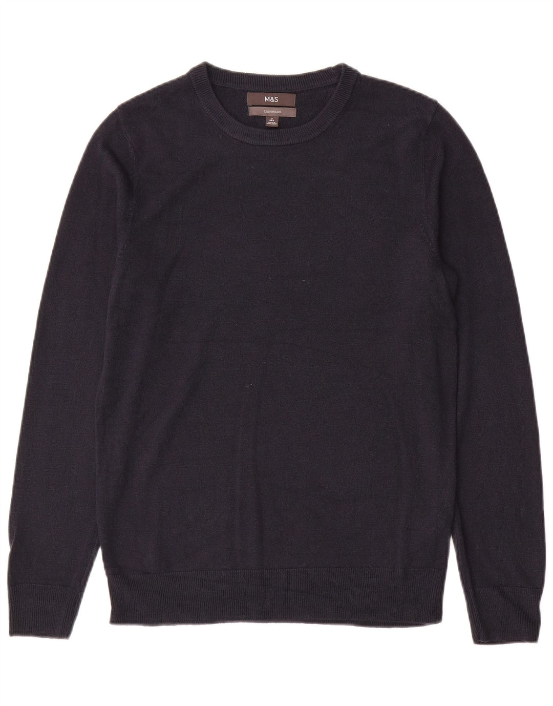 Marks & Spencer Herren-Pullover mit Rundhalsausschnitt, Größe S, marineblauer Kaschmir