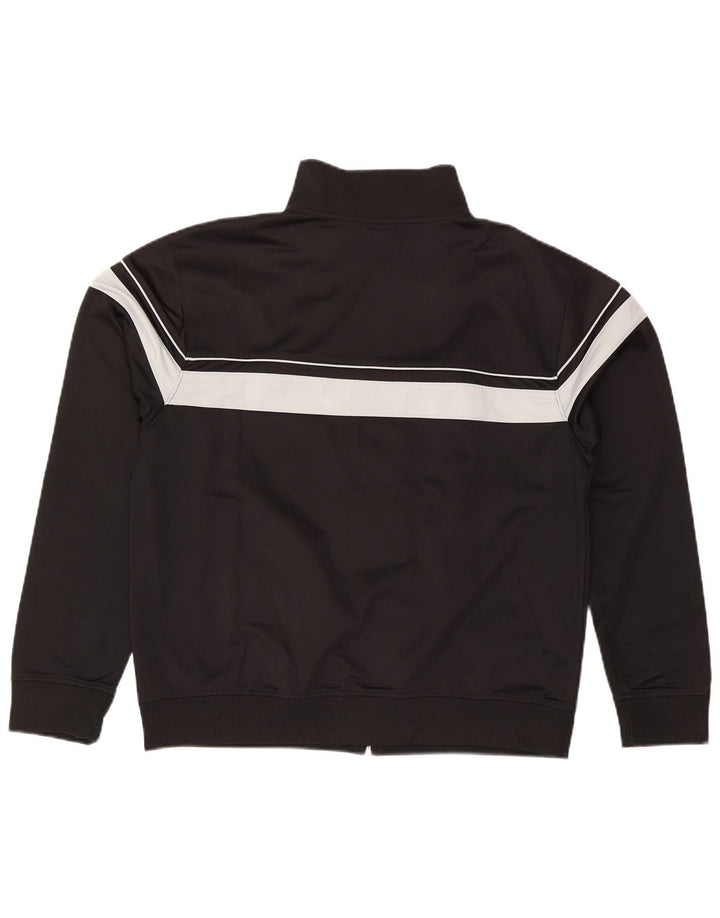 Fila Herren-Trainingsanzug-Top-Jacke, großes schwarzes Farbblock-Polyester