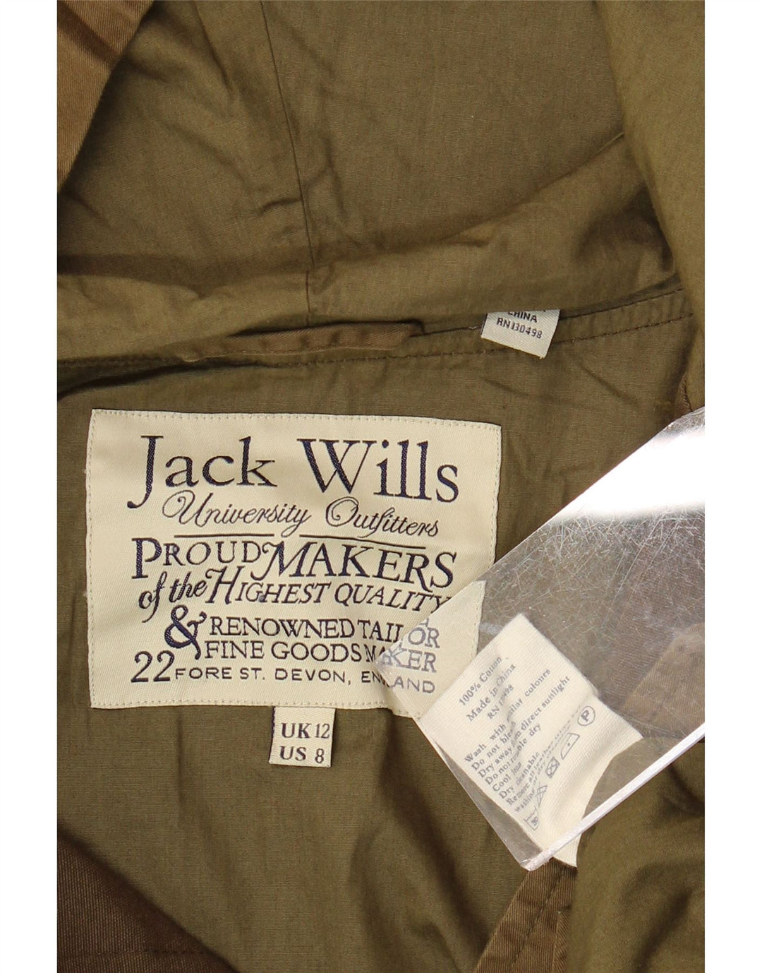 JACK WILLS Damen Übergroßer Windjacke mit Kapuze, UK 12, Mittel Khaki