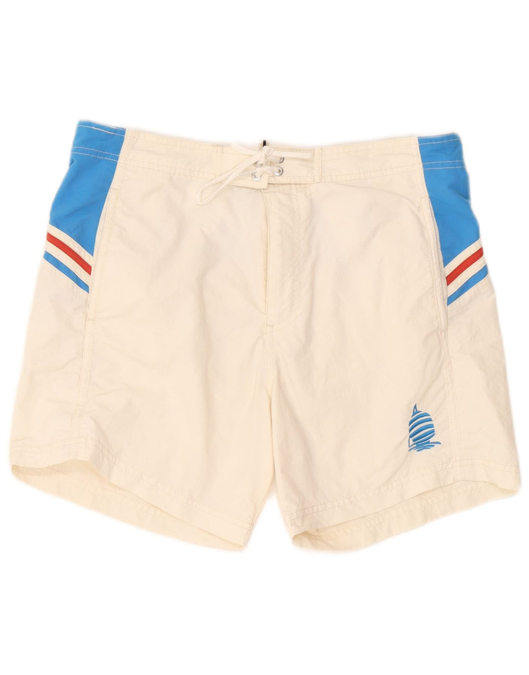 Marina Yachting Herren-Badeshorts, groß, weißes Colourblock-Polyamid