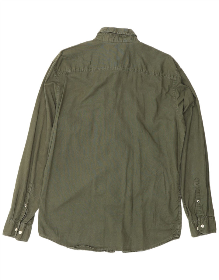 Jack & Jones Herren-Hemd, groß, grüne Baumwolle