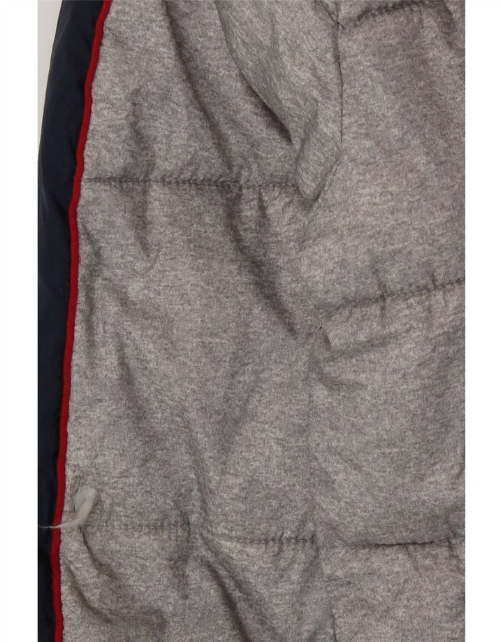Levi's Jungen wattierte Jacke mit grafischer Kapuze, 11–12 Jahre, graues Farbblockdesign