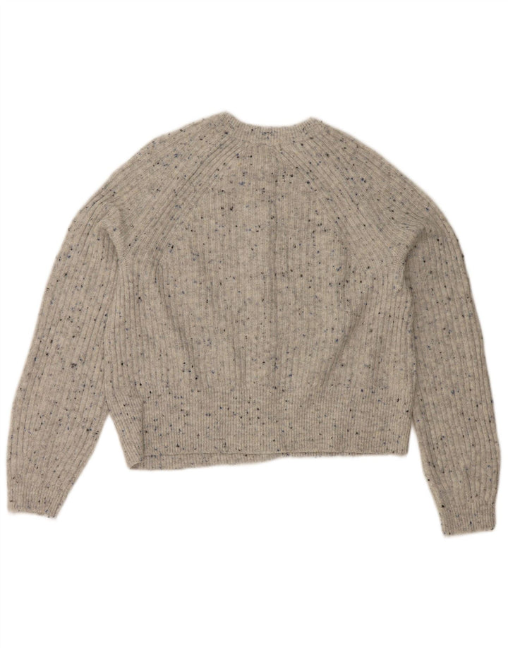 Marks & Spencer Damen Crop Cardigan Pullover UK 14 Mittelgrau meliert
