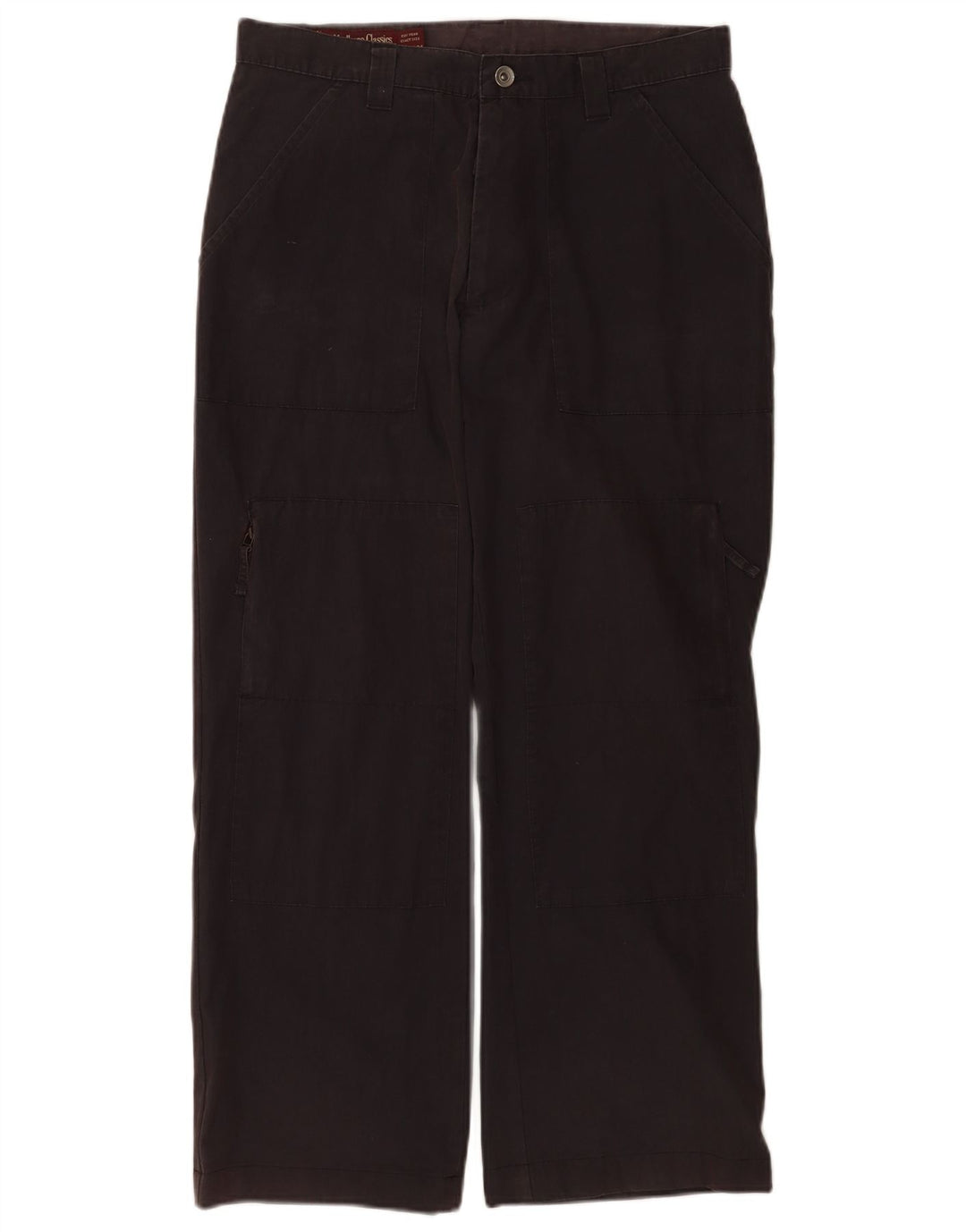 Marlboro Classics Gerade Herren-Cargohose W32 L28 Schwarze Baumwolle