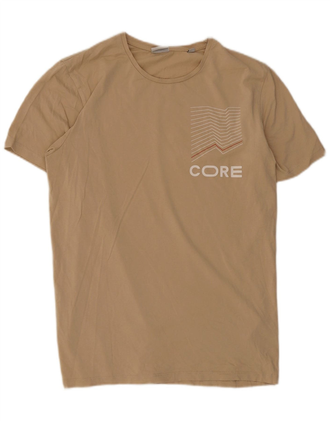 Jack & Jones Herren-T-Shirt mit Grafik, Größe S, beige, Baumwolle