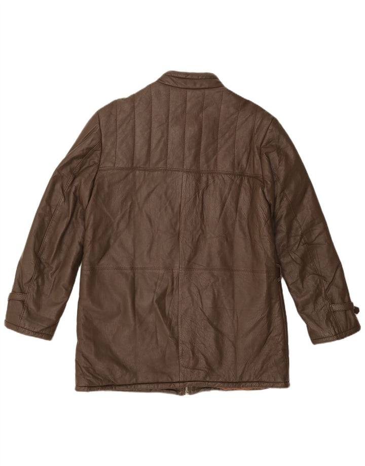 VINTAGE Herren Lederjacke UK 38 Mittelbraunes Leder