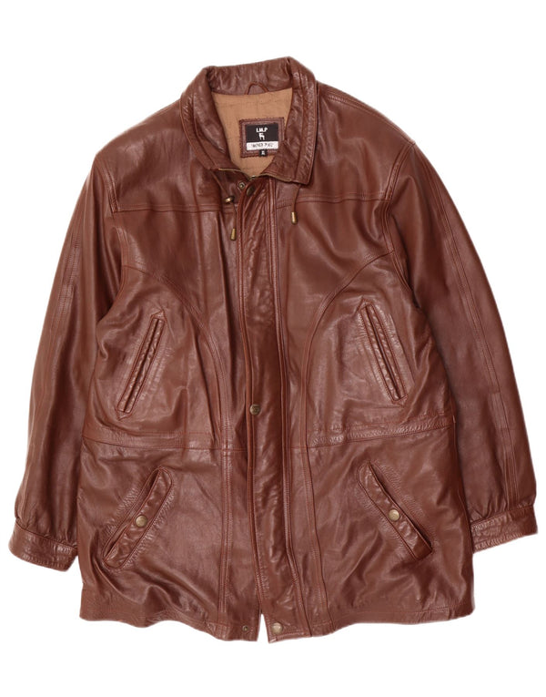 Vintage Herren Lederjacke UK 42 XL Braunes Leder