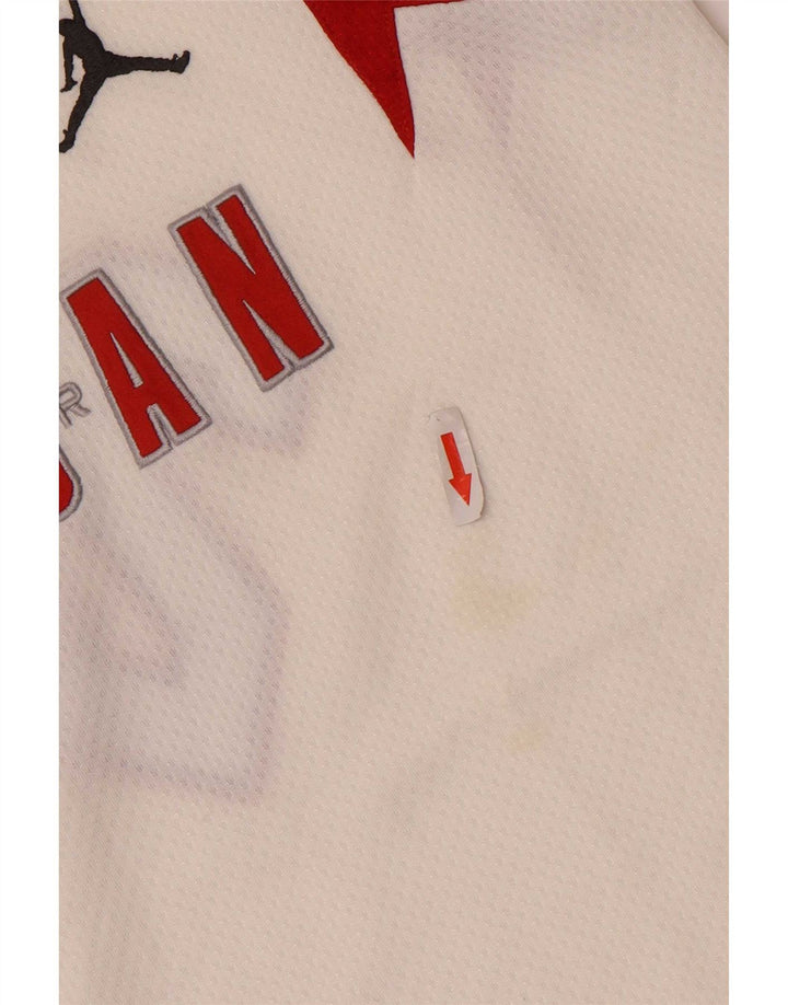 Jordan Jungen-Top mit Grafik, 12–13 Jahre, groß, weißes Farbblock-Polyester