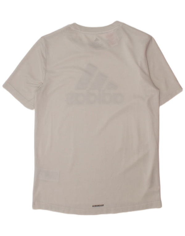 ADIDAS Grafik-T-Shirt für Jungen, 11–12 Jahre, weißes Polyester
