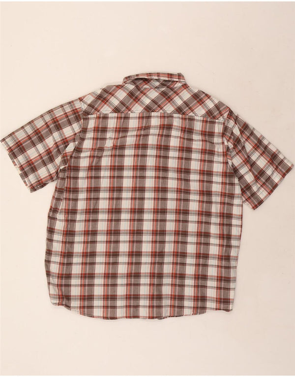 LEE Herren-Latzhose, kurzärmeliges Hemd, XL, mehrfarbig, kariert, Baumwolle