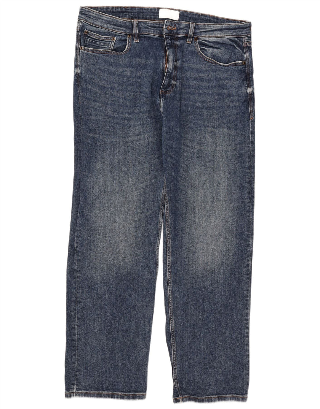 Marks & Spencer Herren Straight Jeans W38 L31 Blaue Baumwolle