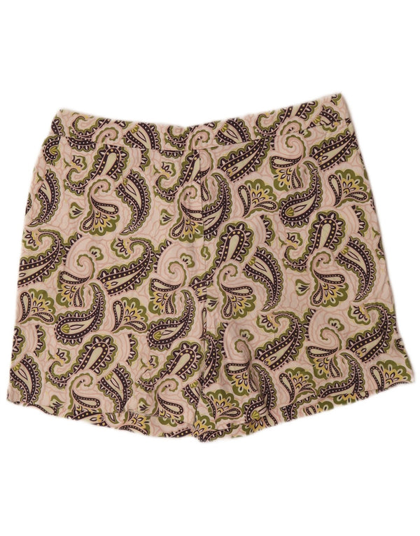 Boden Womens Casual Shorts UK 16 Large W34 Mehrfarbige Paisley-Baumwolle