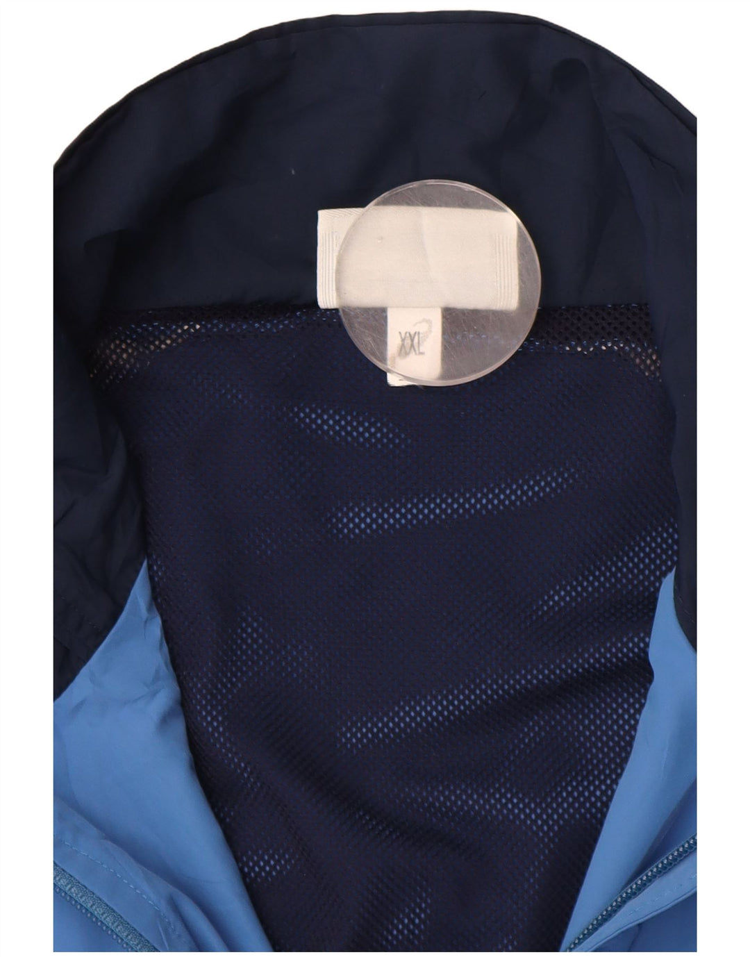 Asics Herren-Trainingsanzug-Top-Jacke, 2XL, blaues Colourblock-Polyester