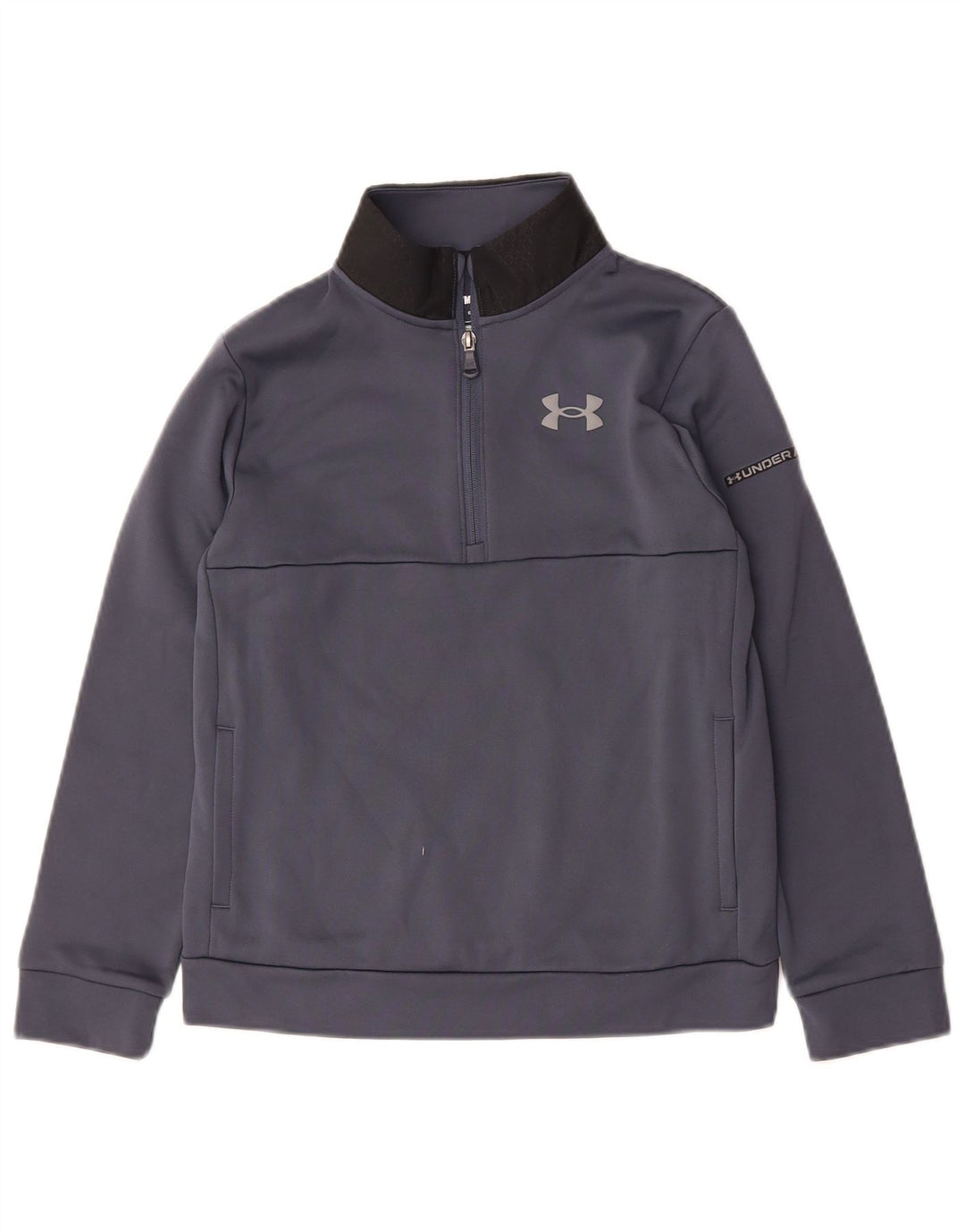 UNDER ARMOUR Boys Sweatshirt Jumper 9-10 Years Medium Navy Blue