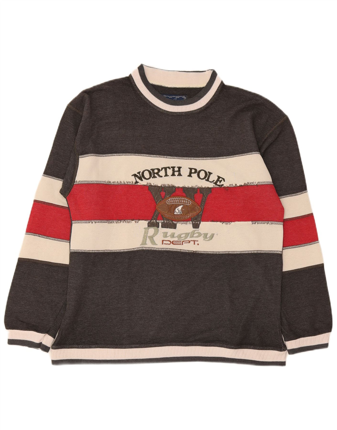 North Pole Herren-Sweatshirt mit Grafik, Mittelgrau, Farbblock
