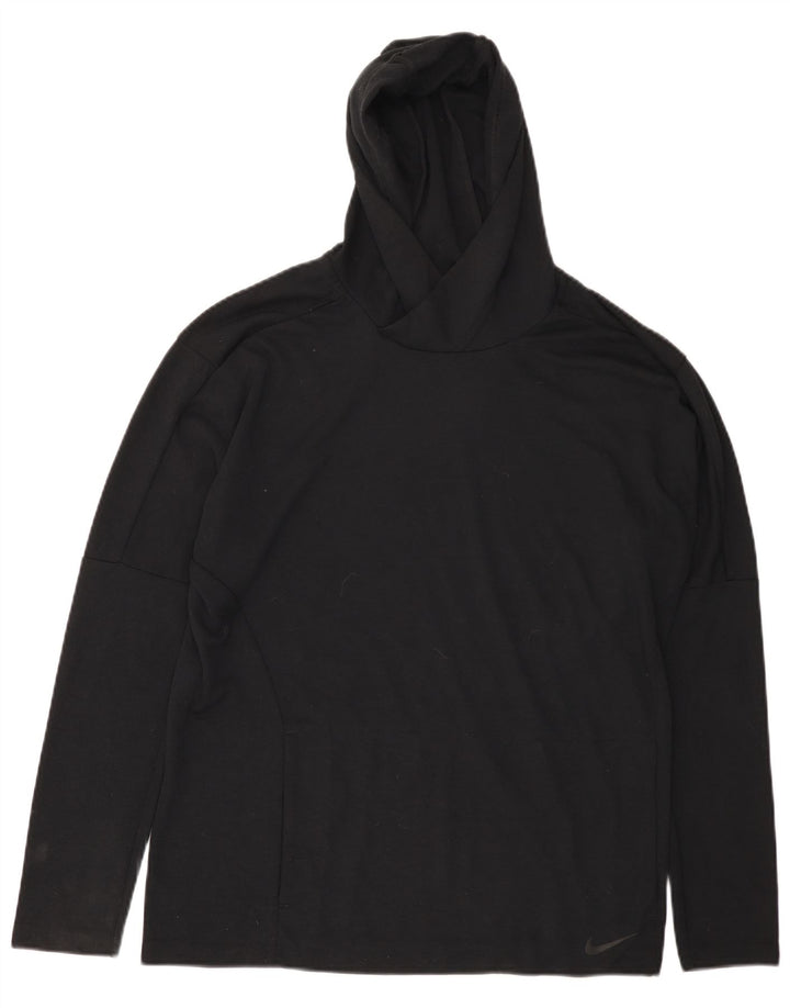 Nike Herren Dri Fit Hooded Standard Fit Top Langarm Medium Schwarz