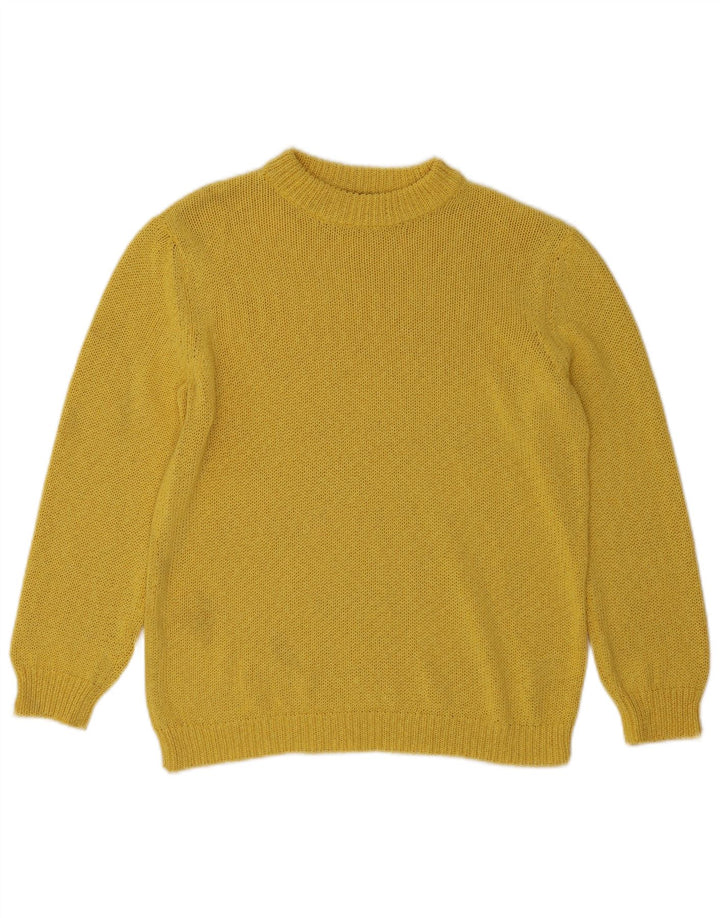Zara Damen-Pullover mit Rundhalsausschnitt, UK 14, Mittelgelb, Polyester