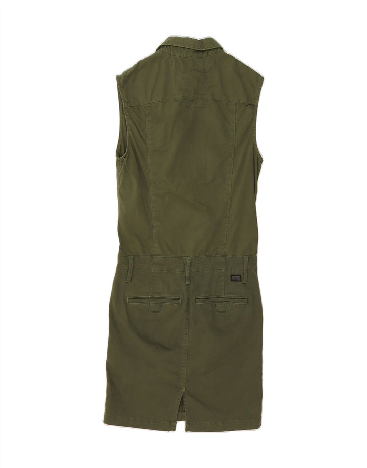 G-STAR Womens Playsuit UK 6 XS Khaki Cotton Vintage G-Star and Second-Hand G-Star from Messina Hembry 