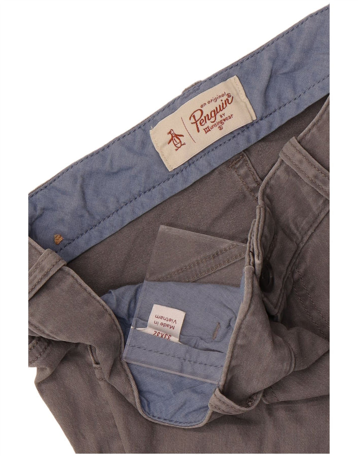 Penguin Slim Freizeithose für Herren, W33, L32, Grau