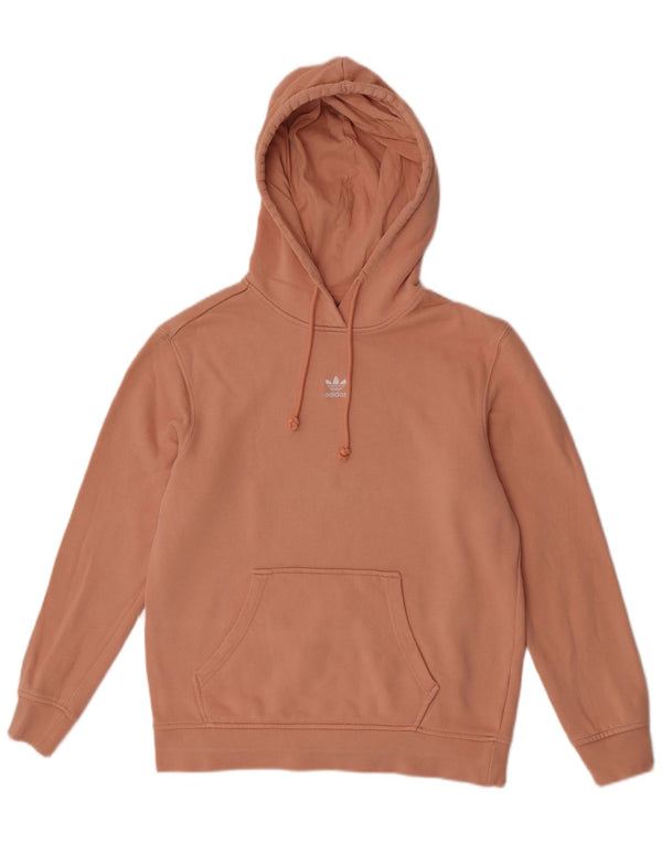 Adidas Damen Kapuzenpullover UK 12 Mittelrosa Baumwolle