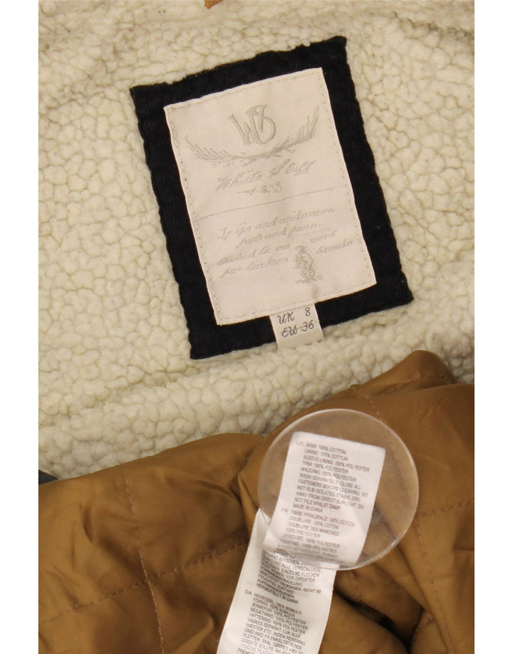 White Stuff Damen-Parka mit Kapuze, Größe S, Marineblau, Baumwolle