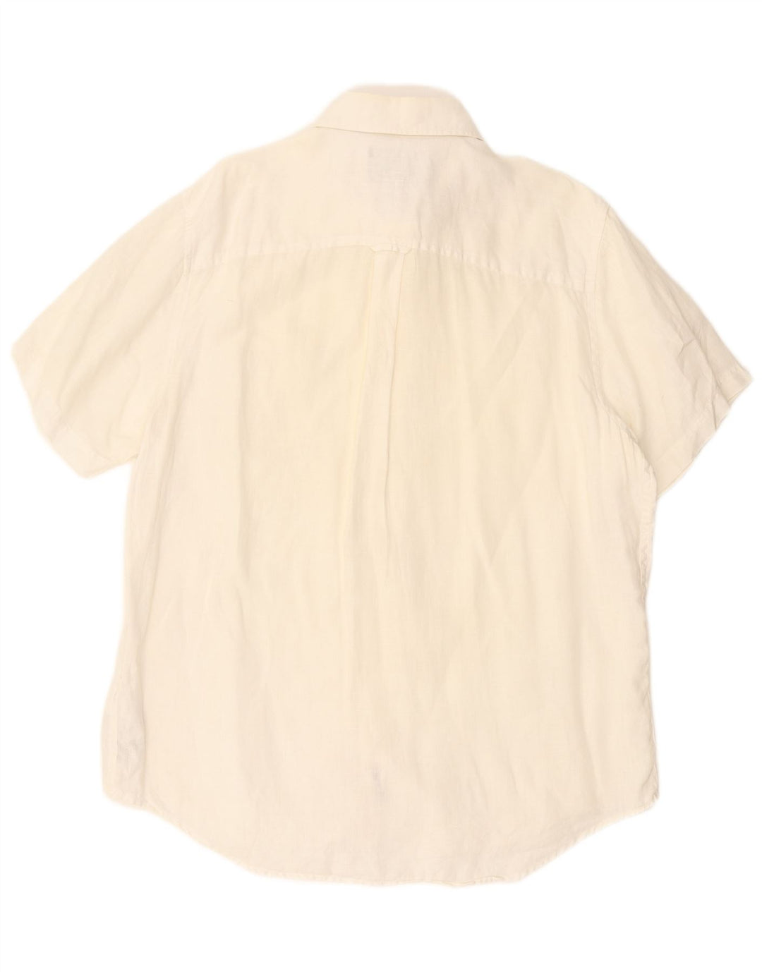 Timberland Herren Kurzarm-Hemd mit normaler Passform XL aus weißem Leinen