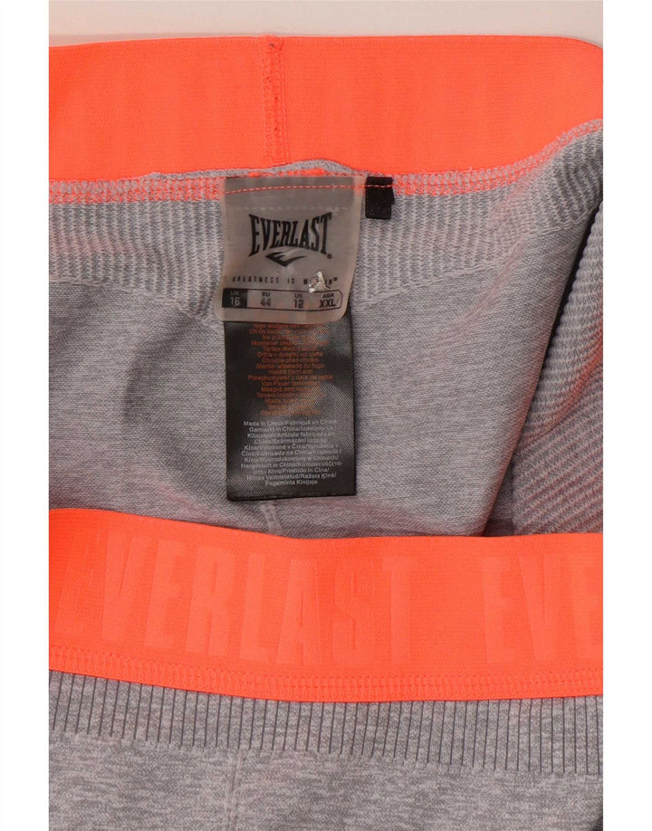 Everlast Grafik-Leggings für Damen, UK 16, groß, graues Colourblock-Polyamid