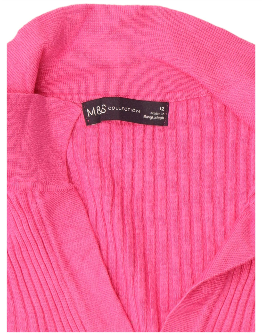 Marks & Spencer Damen Rollkragenpullover Pullover UK 12 Mittelrosa Viskose
