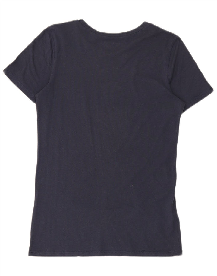 Vans Damen Grafik-T-Shirt-Oberteil UK 14 Large Marineblau
