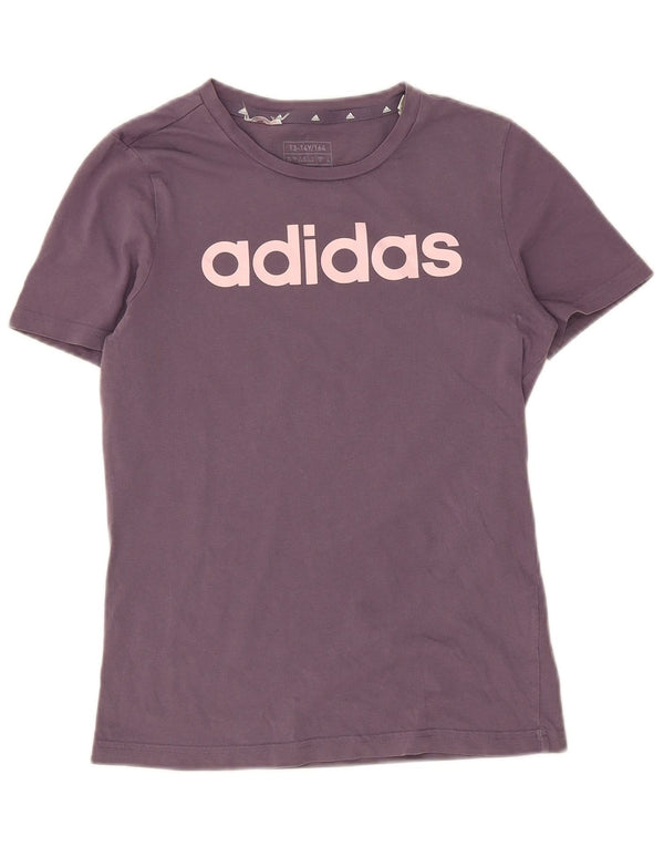 Adidas Mädchen Grafik T-Shirt Top 13-14 Jahre Lila Baumwolle