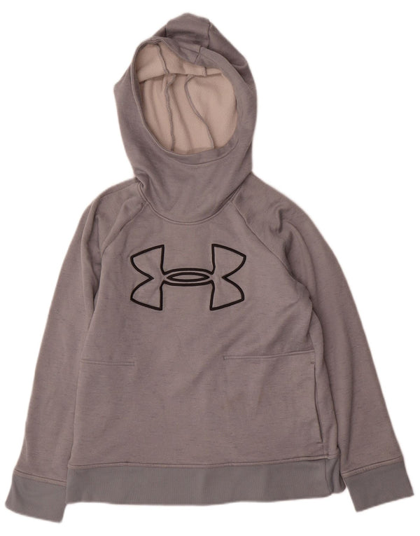 Under Armour Damen Graphic Hoodie Pullover UK 14 Mittelgraues Polyester