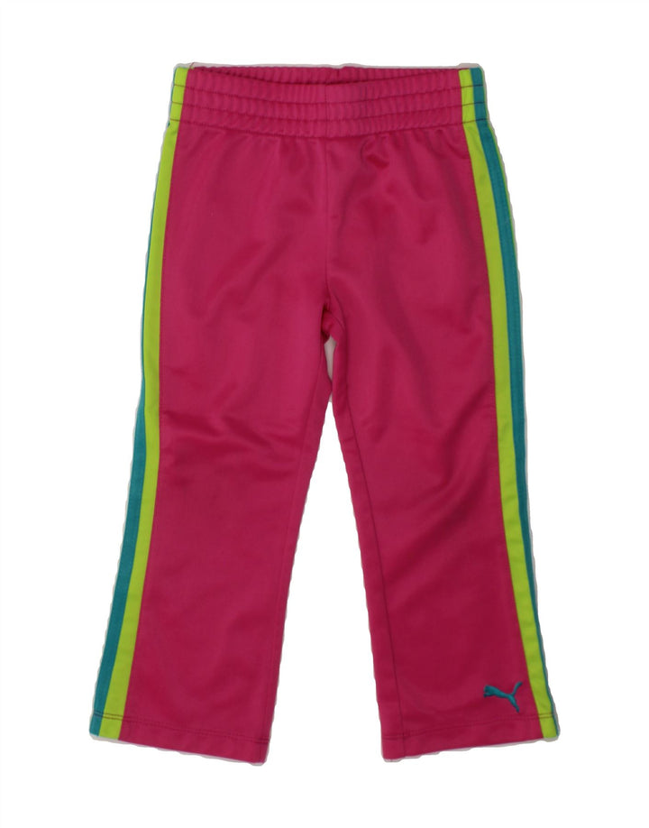PUMA Girls Tracksuit Trousers 2-3 Years  Pink Polyester Vintage Puma and Second-Hand Puma from Messina Hembry 