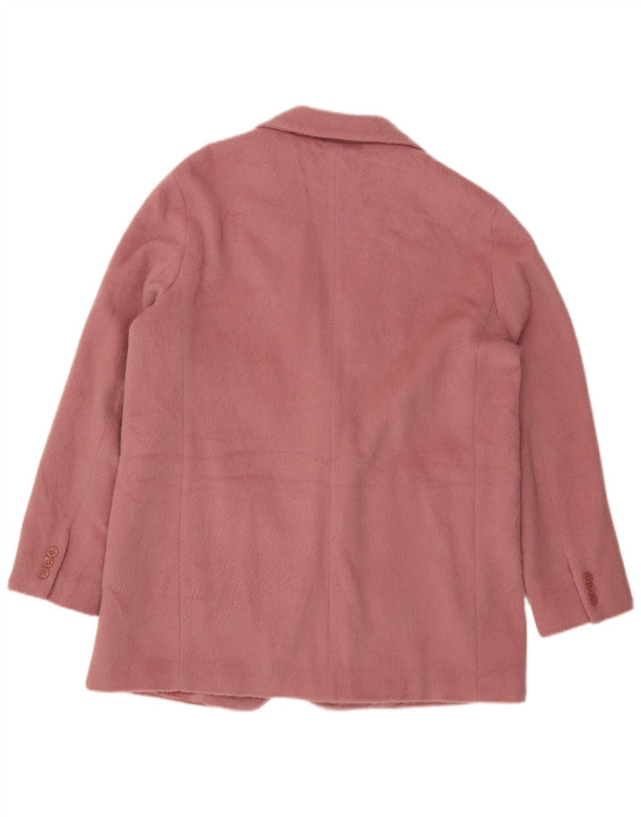 Marella Damen Longline 2-Knopf-Blazerjacke IT 48 XL Rosa Wolle