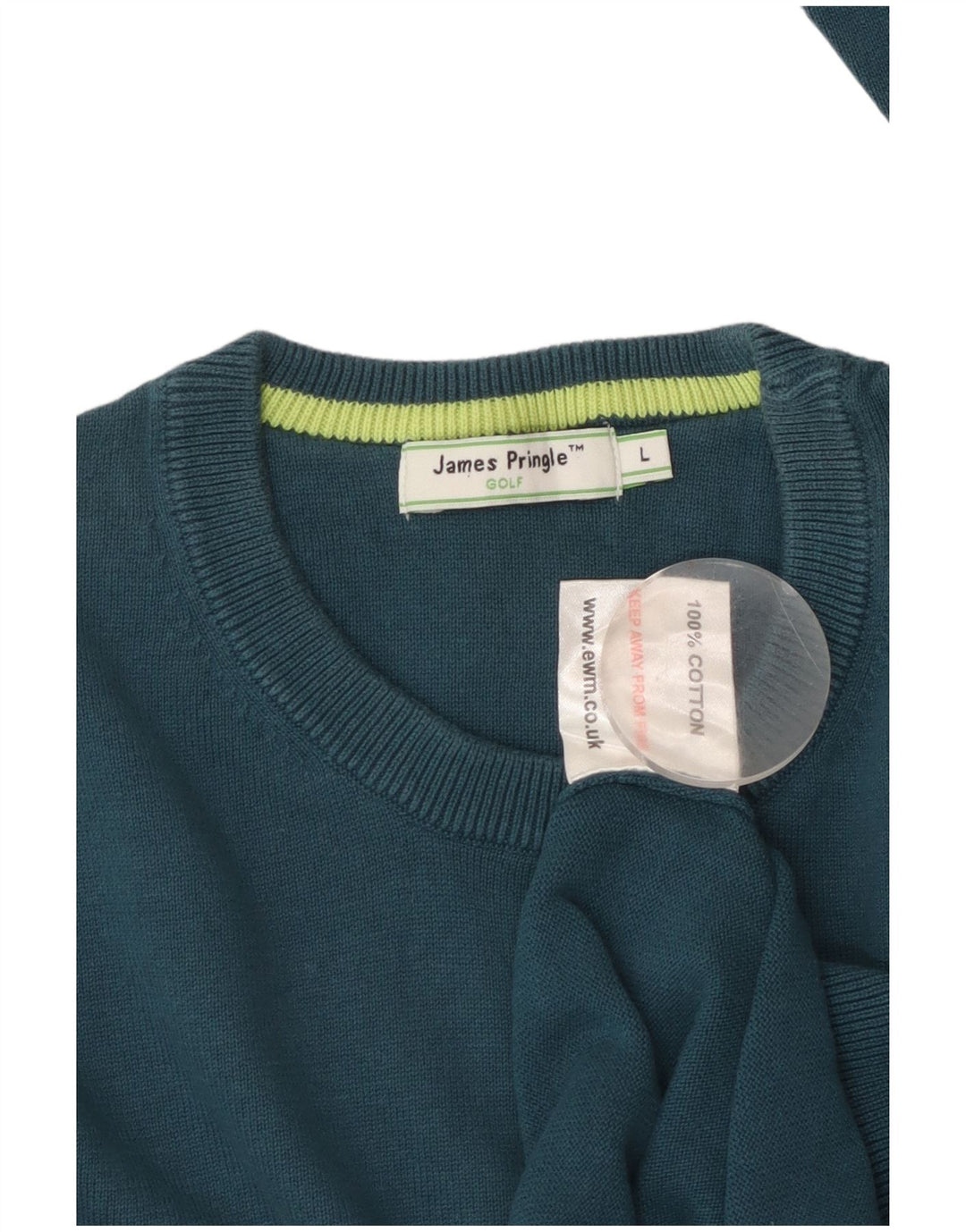 James Pringle Herren-Pullover mit Rundhalsausschnitt, groß, aus blauer Baumwolle