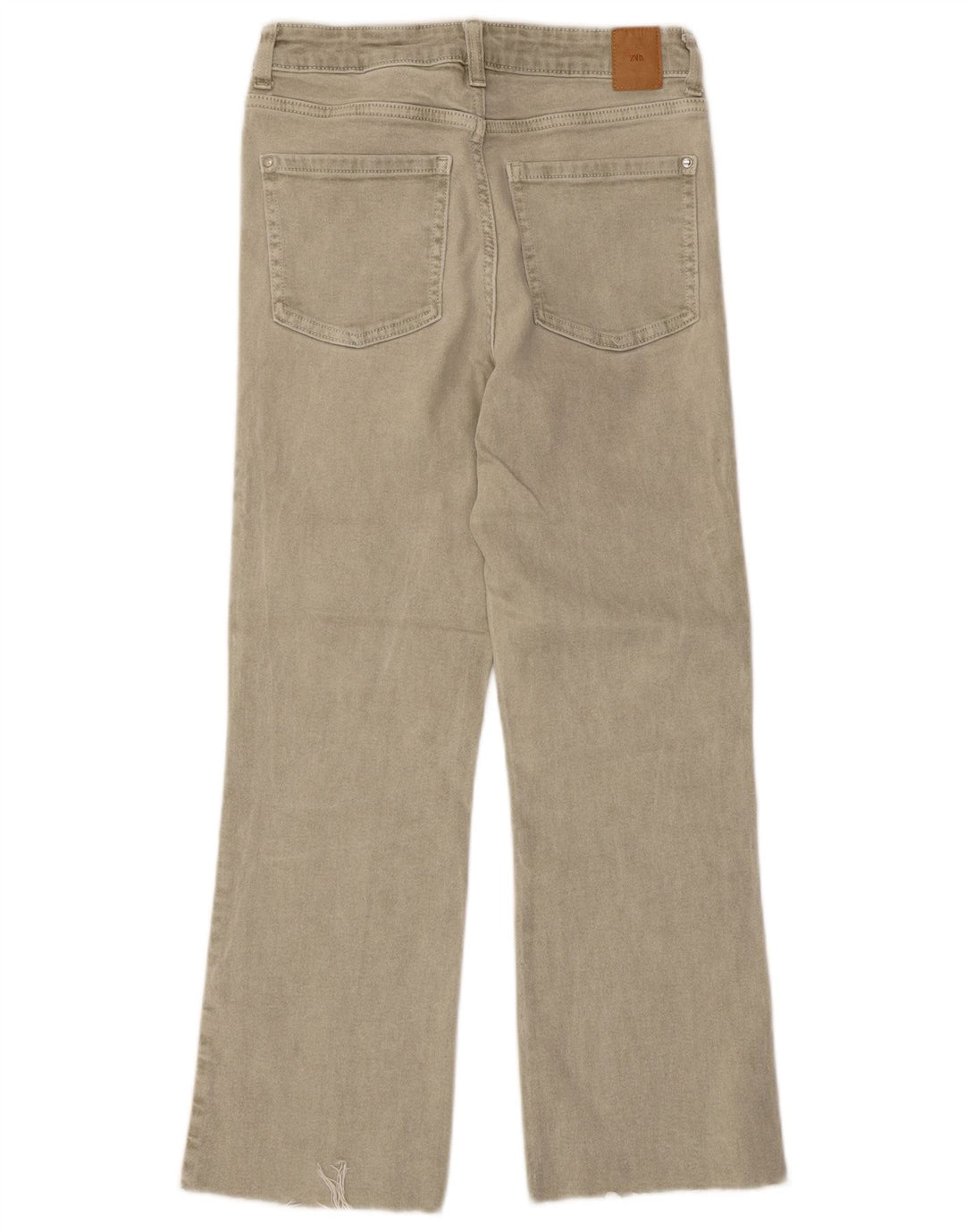 Zara Damen Straight Jeans EU 36 XS W26 L26 Graue Baumwolle