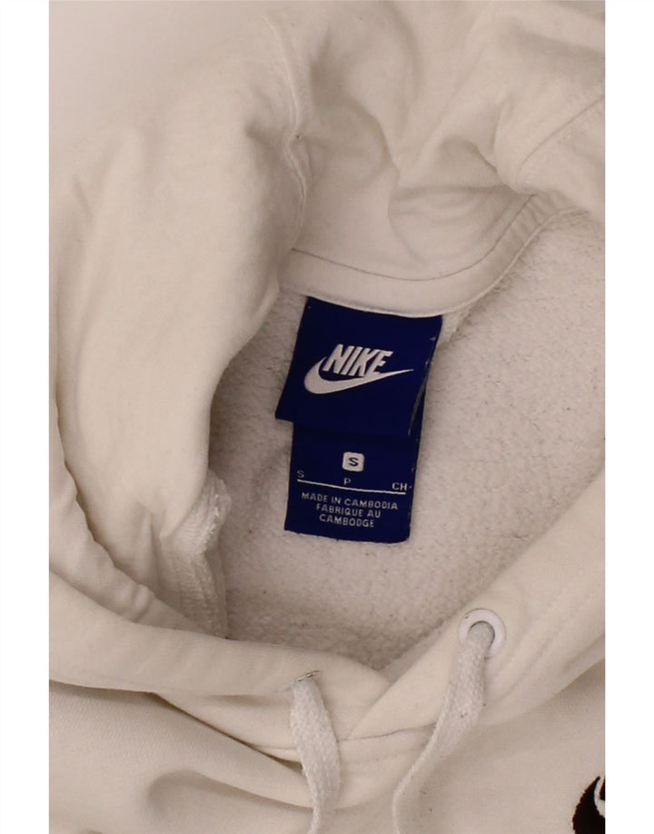 NIKE Mens Hoodie Jumper Small White Cotton Vintage Nike and Second-Hand Nike from Messina Hembry 