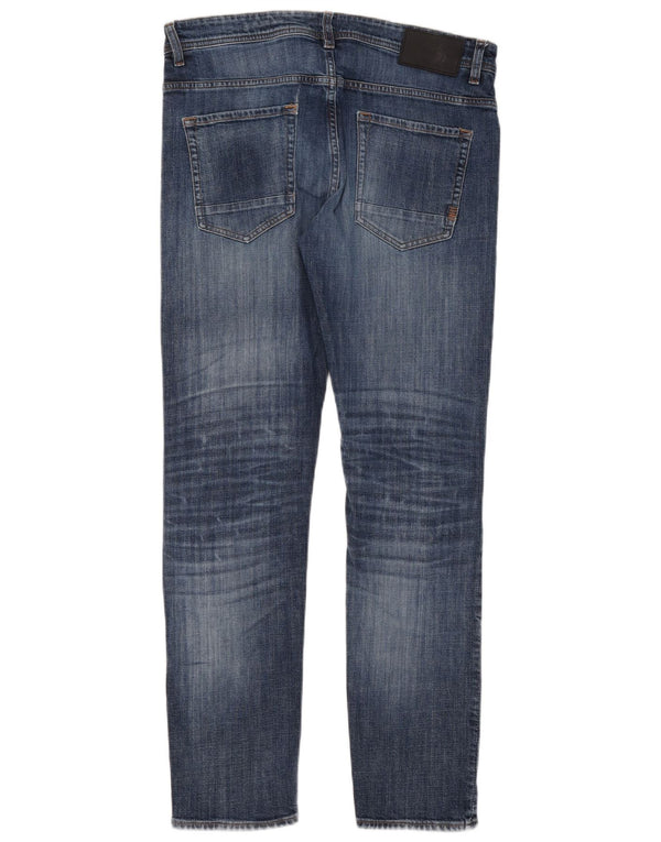 Hugo Boss Herren Taber Tapered Jeans W34 L32 Blaue Baumwolle