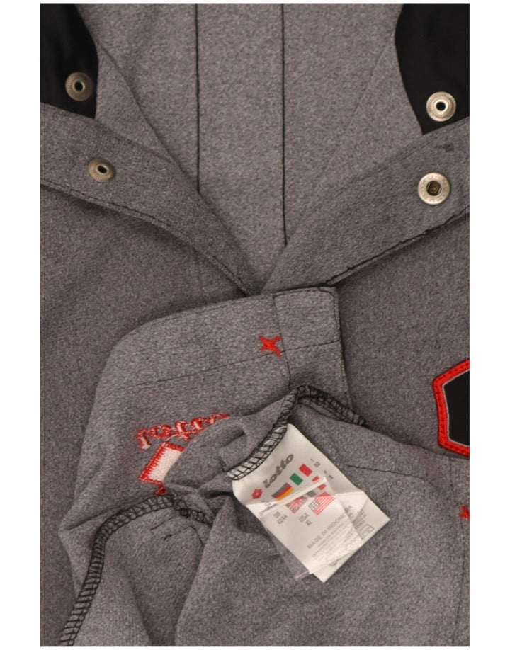 Lotto Herren-Trainingsanzug-Oberteiljacke UK 42/44 XL Graues Colourblock-Polyester