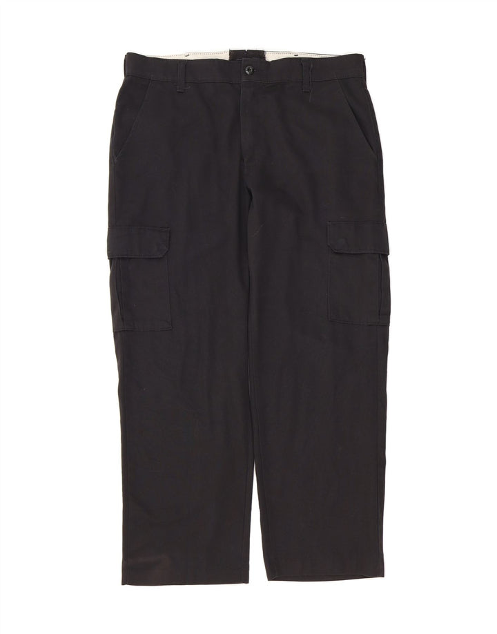 RED KAP Mens Straight Cargo Trousers W36 L29  Black Polyester Vintage Red Kap and Second-Hand Red Kap from Messina Hembry 