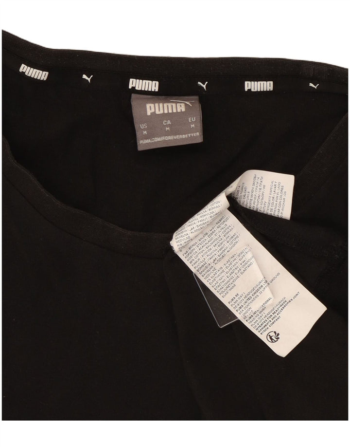 Puma Herren T-Shirt Top Medium Schwarz Baumwolle